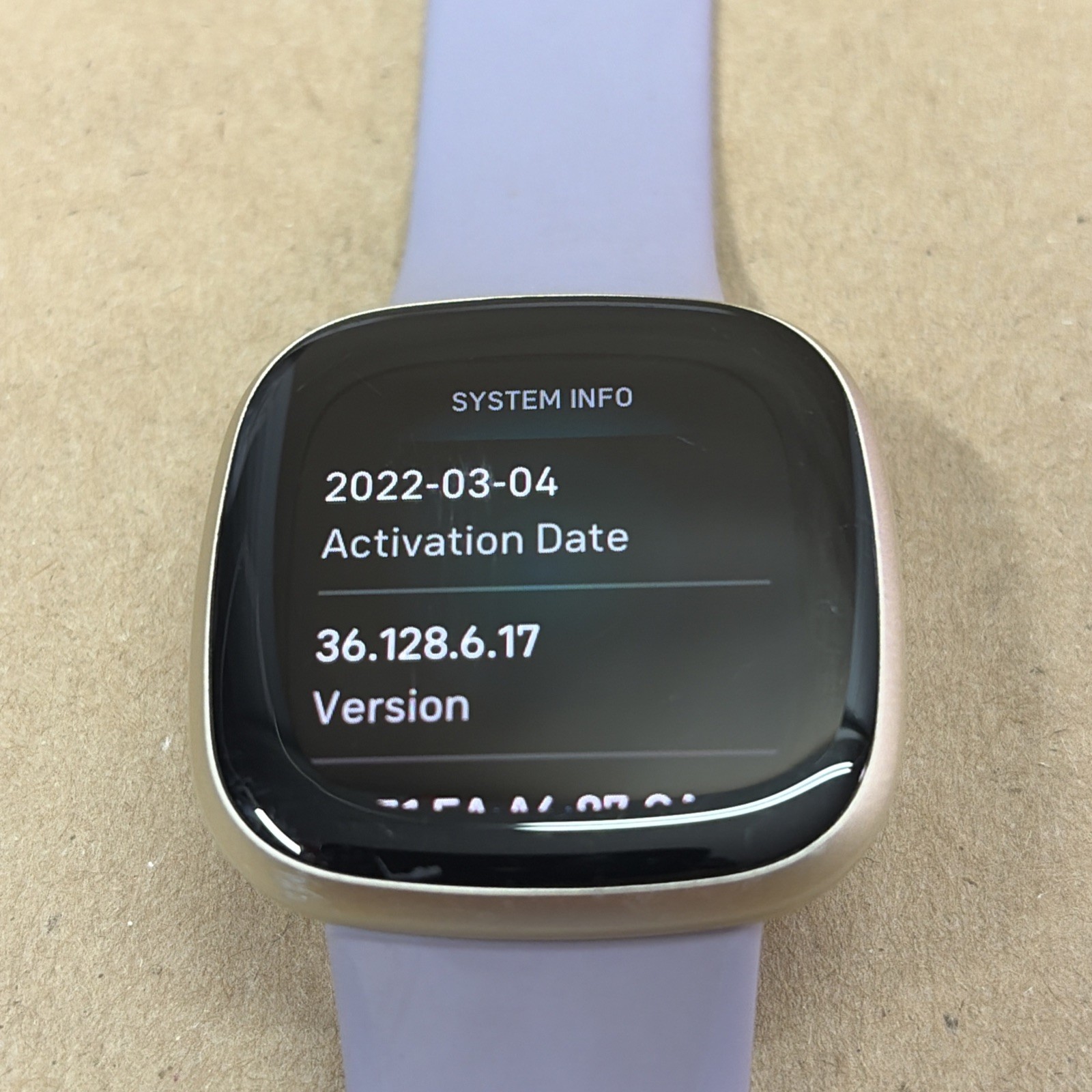 Fitbit Versa 3 Fitness Smartwatch FB511 Soft Gold Watch Only Tested Works — photo 2