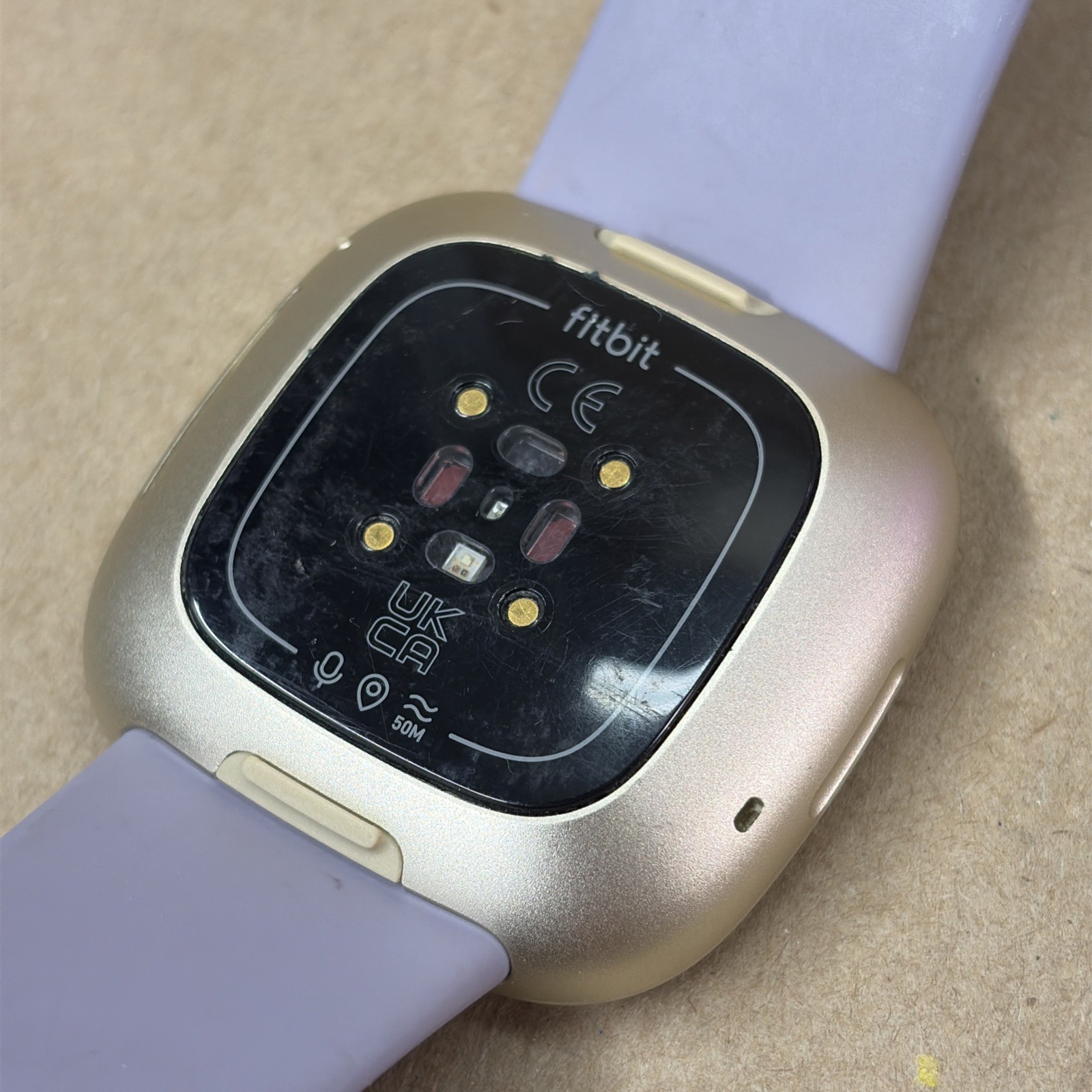 Fitbit Versa 3 Fitness Smartwatch FB511 Soft Gold Watch Only Tested Works — photo 4
