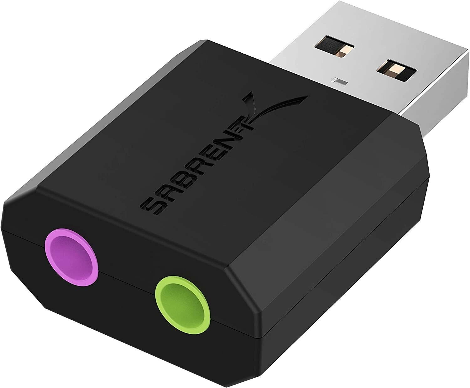SABRENT USB External Stereo Sound Adapter For Windows & Mac  NEW AU-MMSA