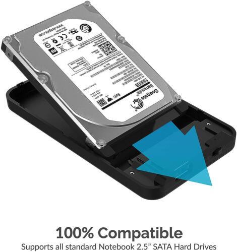 Sabrent USB 3.0 To 2.5 SATA SSD Hard Drive Enclosure Black EC-UASP — photo 2