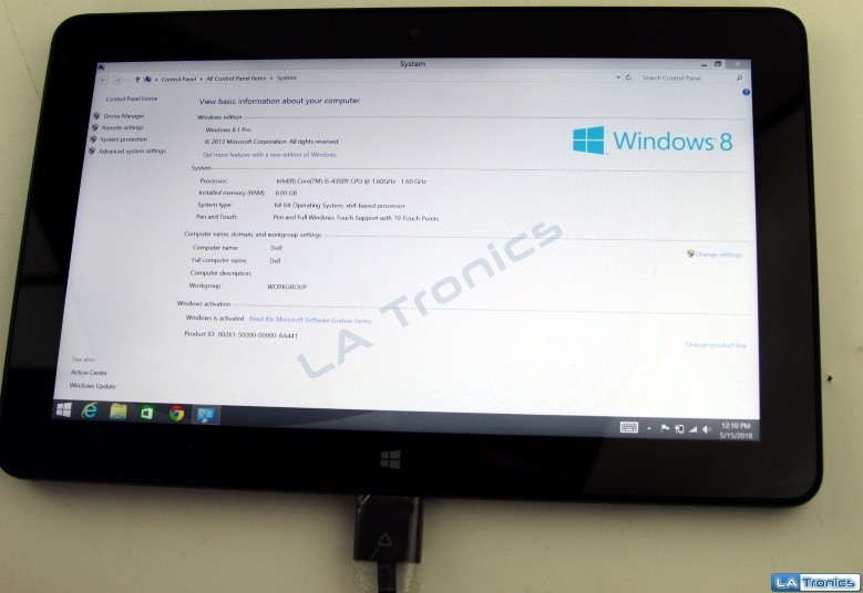 Dell Venue 11 Pro 7130 10.8" 2in1 Tablet i5-4300Y 1.60GHz 8GB 128GB SSD Win10Pro