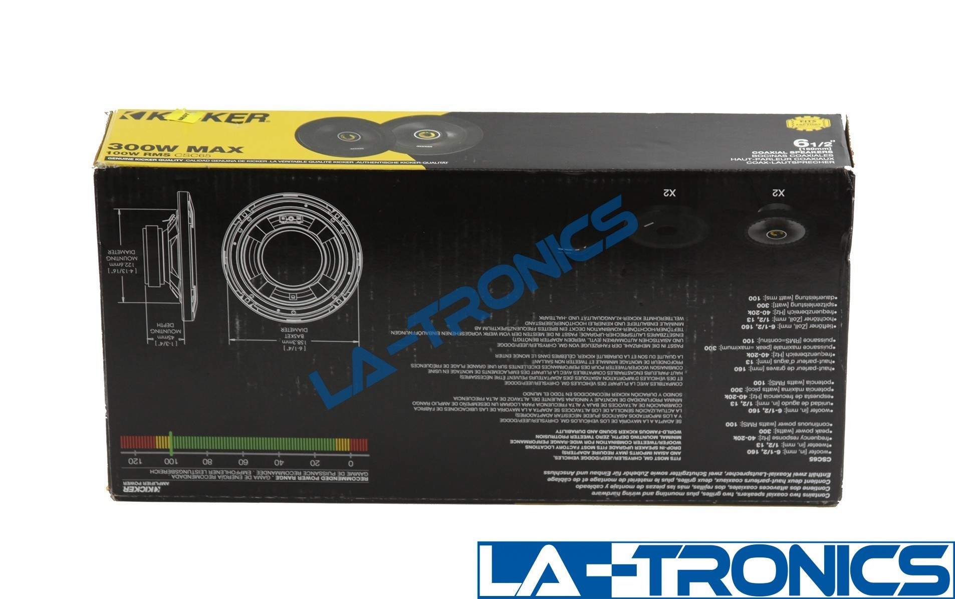 Kicker CSC65 6.5" 2 Way 300W 4 Ohm Coaxial Car Audio Speakers, Pair - 43CSC654 — photo 2