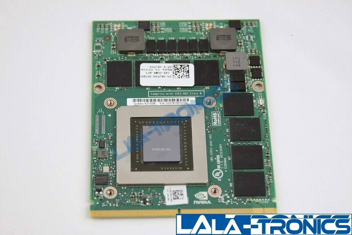 Dell Precision M6700 M6800 NVIDIA Quadro K3100M 4GB Video Card 6JT04 06JT04