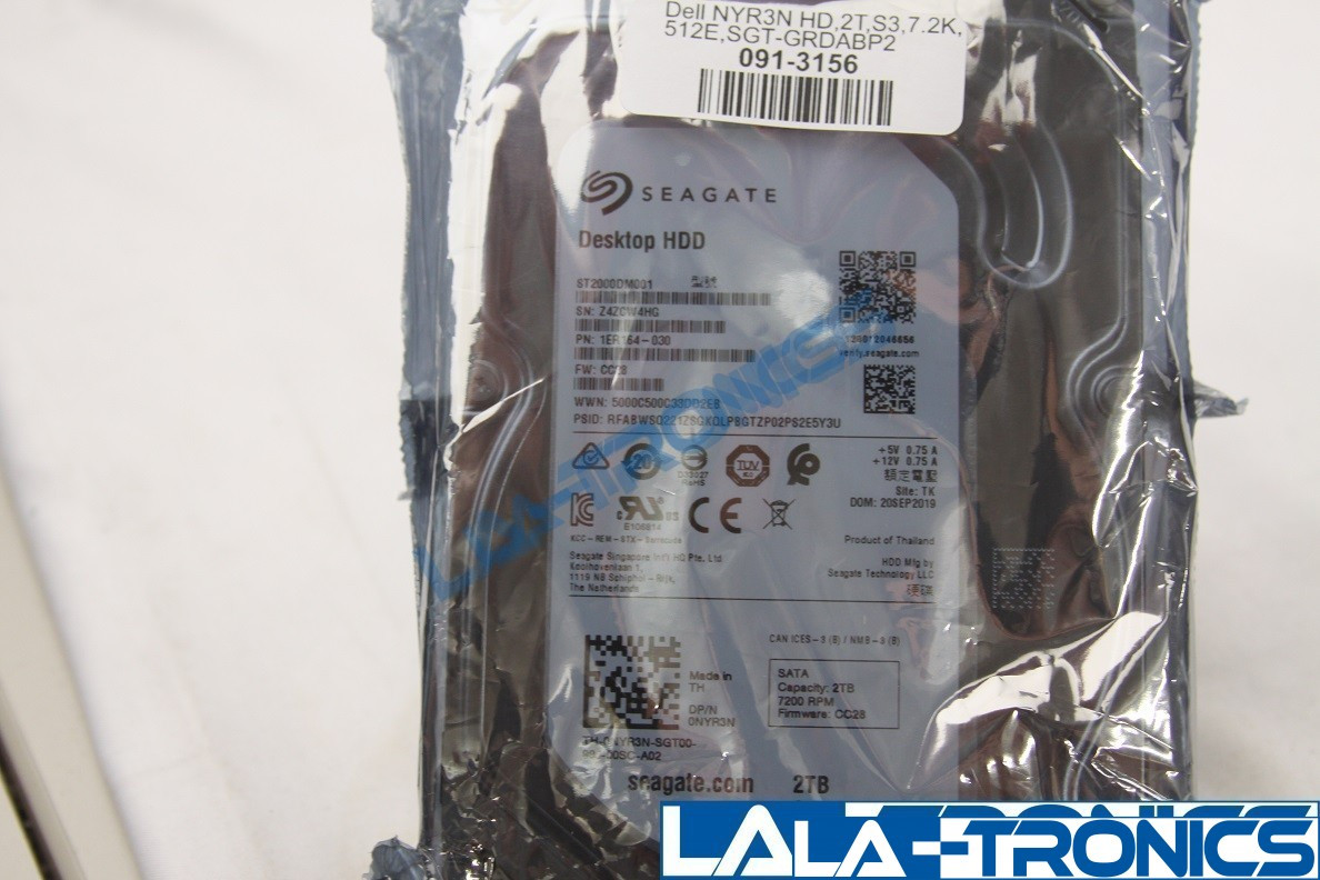 Seagate Dell Desktop HDD 2TB 7200 RPM 3.5" ST2000DM001 1ER164-030 NYR3N 0NYR3N — photo 2
