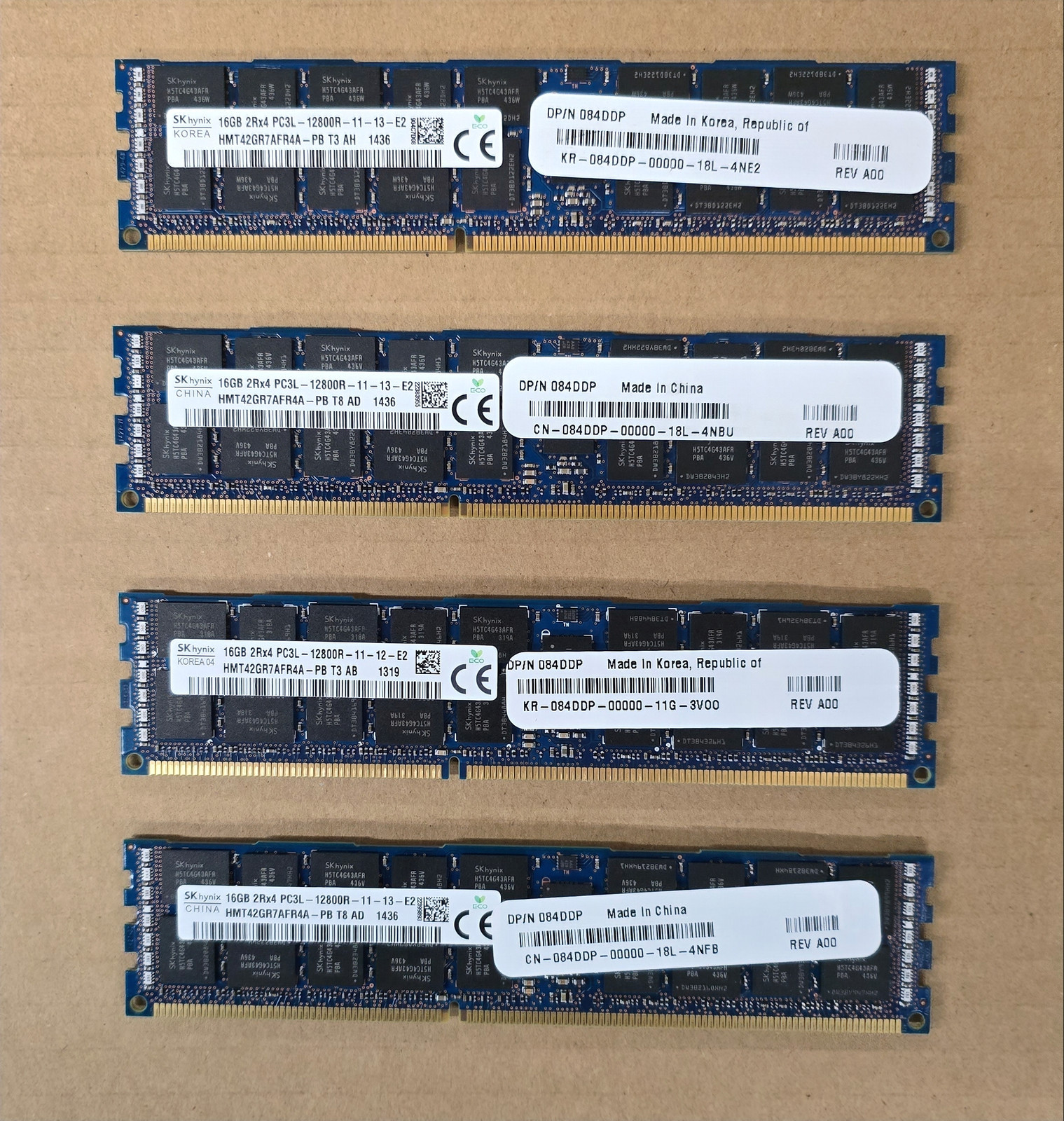 Sk Hynix  16GB 2Rx4 PC3L-12800R HMT42GR7AFR4A-PB T3 AB 319