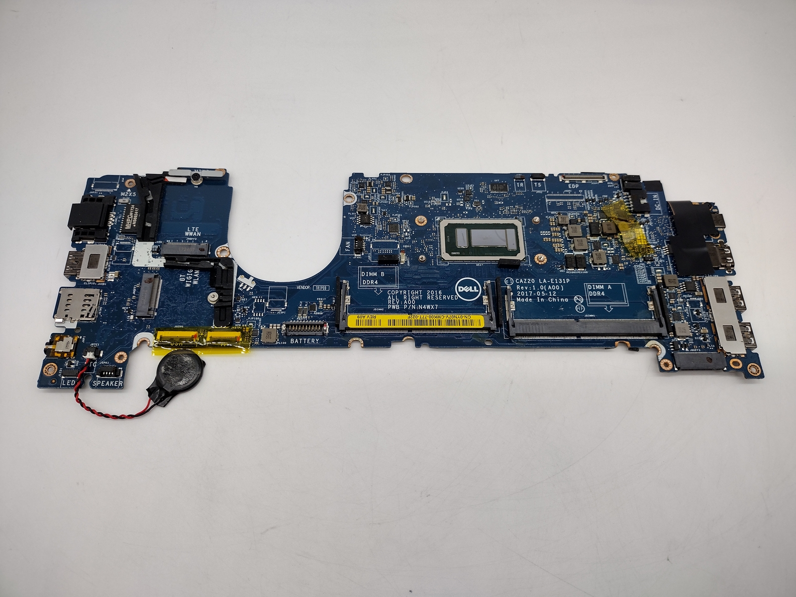 NEW Genuine DELL Latitude 7480 Motherboard i7 2.5GHz -YN07V LA-E131P